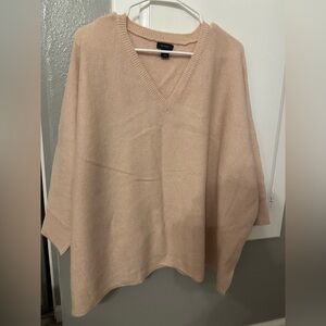 Halogen V-Neck Sweater - Sepia Rose Pink